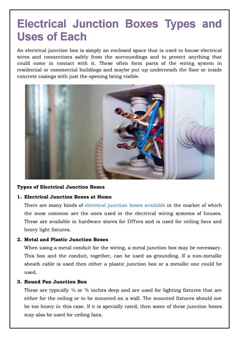 function of a junction box|junction box types.